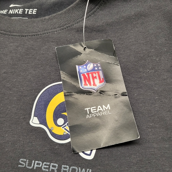 New LA Rams Nike Dri Fit T Shirt Mens Medium/Small Gray Graphic NFL Sports Logo - Picture 4 of 12